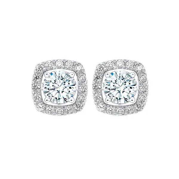 14KT White Gold & Diamond Classic Book Jackets Fashion Earrings  - 1/4 ctw