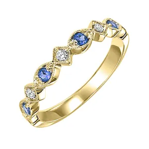 14KT Yellow Gold & Diamond Classic Book Stackable Fashion Ring  - 1/10 ctw