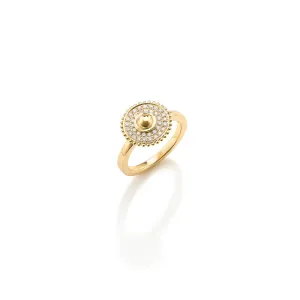 14KY Spinner Ring with Diamonds