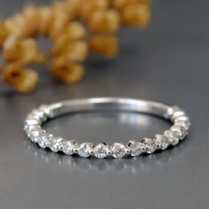 1.5 mm Two-Third Eternity Single Shared Prong Diamond Band