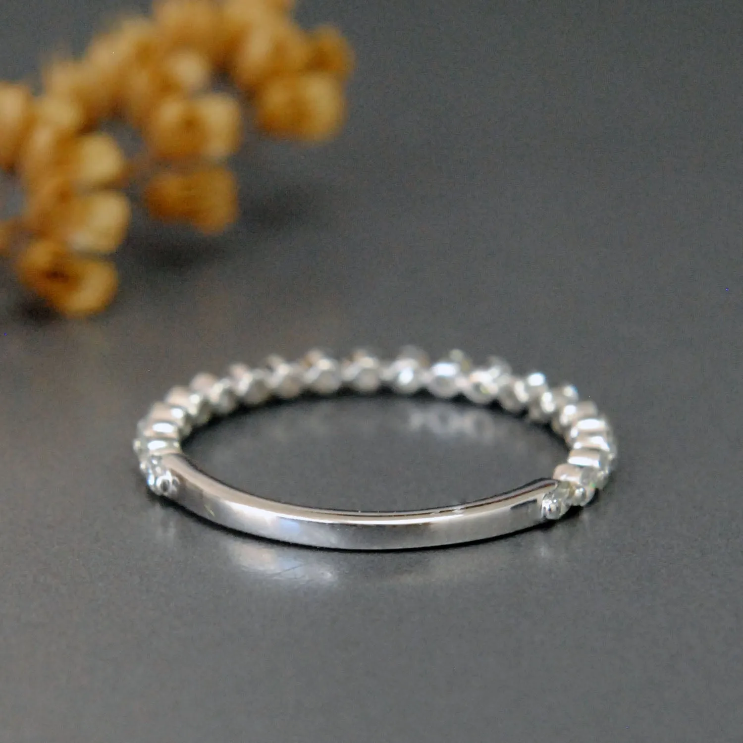 1.5 mm Two-Third Eternity Single Shared Prong Diamond Band