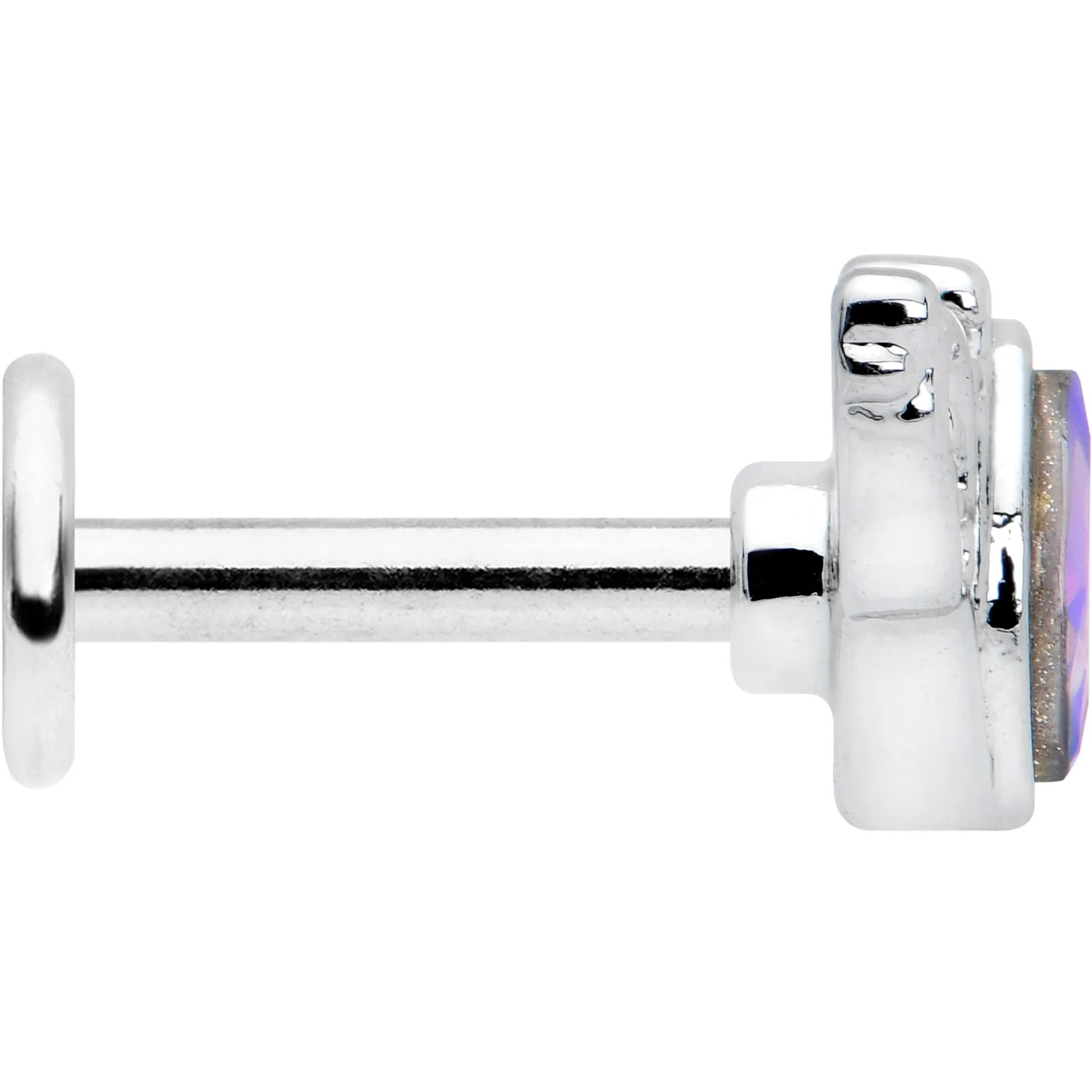 16 Gauge 1/4 Aurora Gem Deco Waves Labret