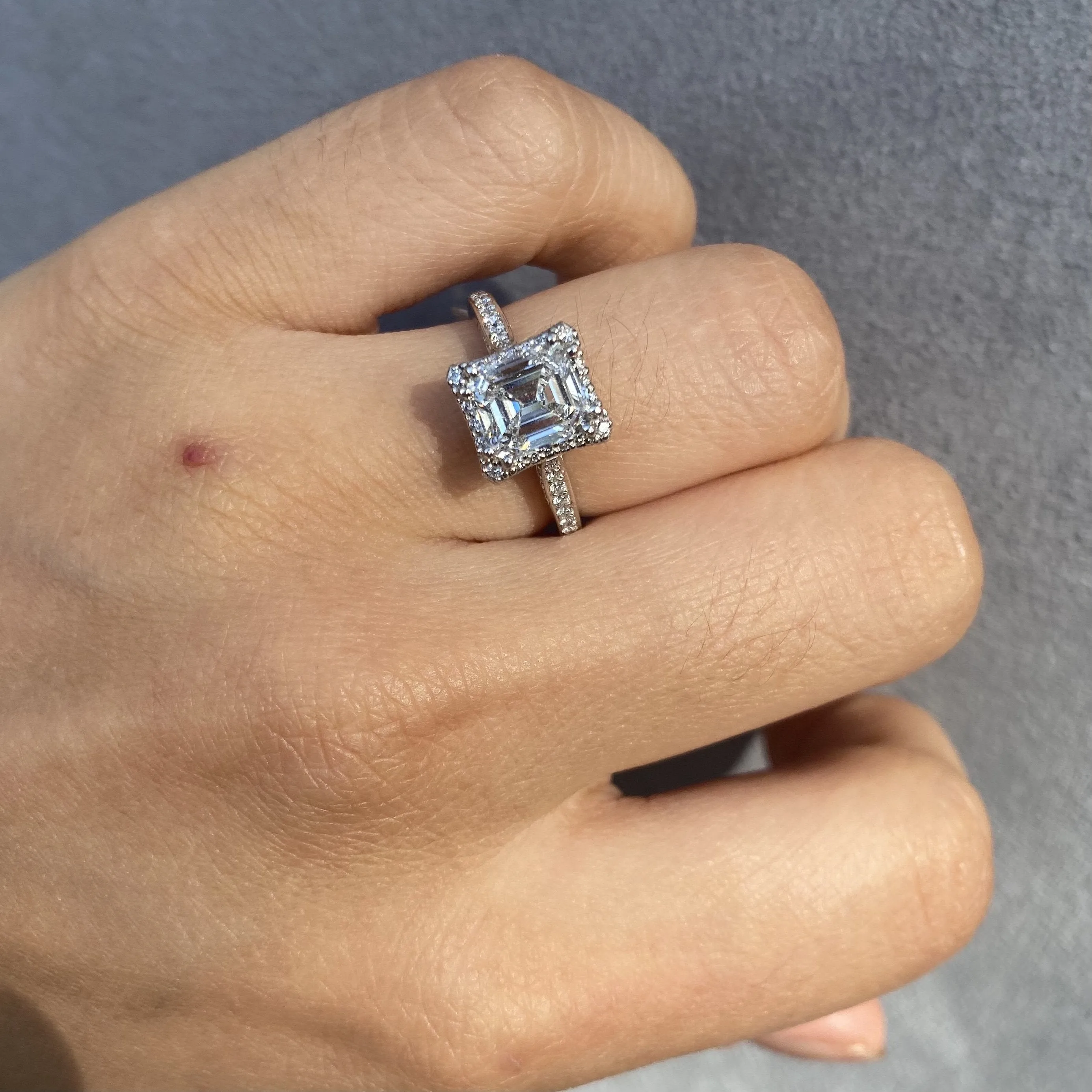 1.77CT EMERALD CUT ENGAGEMENT RING
