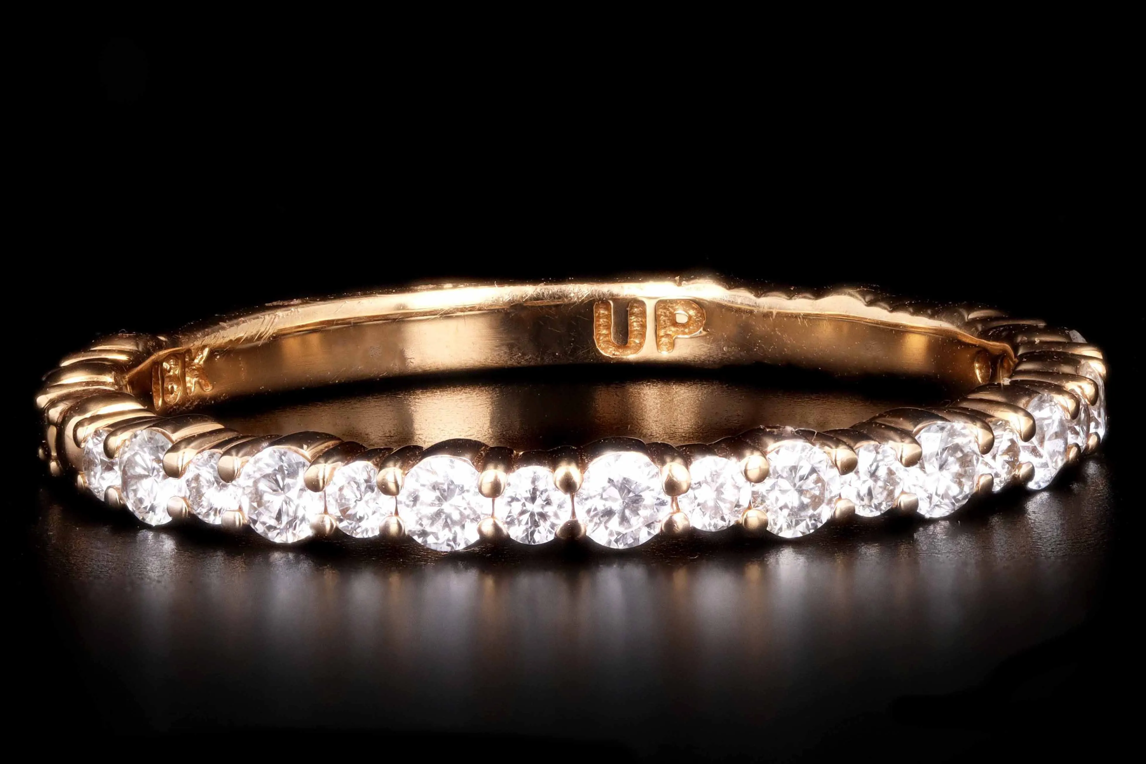 18K Rose Gold .35 Carat Diamond Eternity Band Size 7