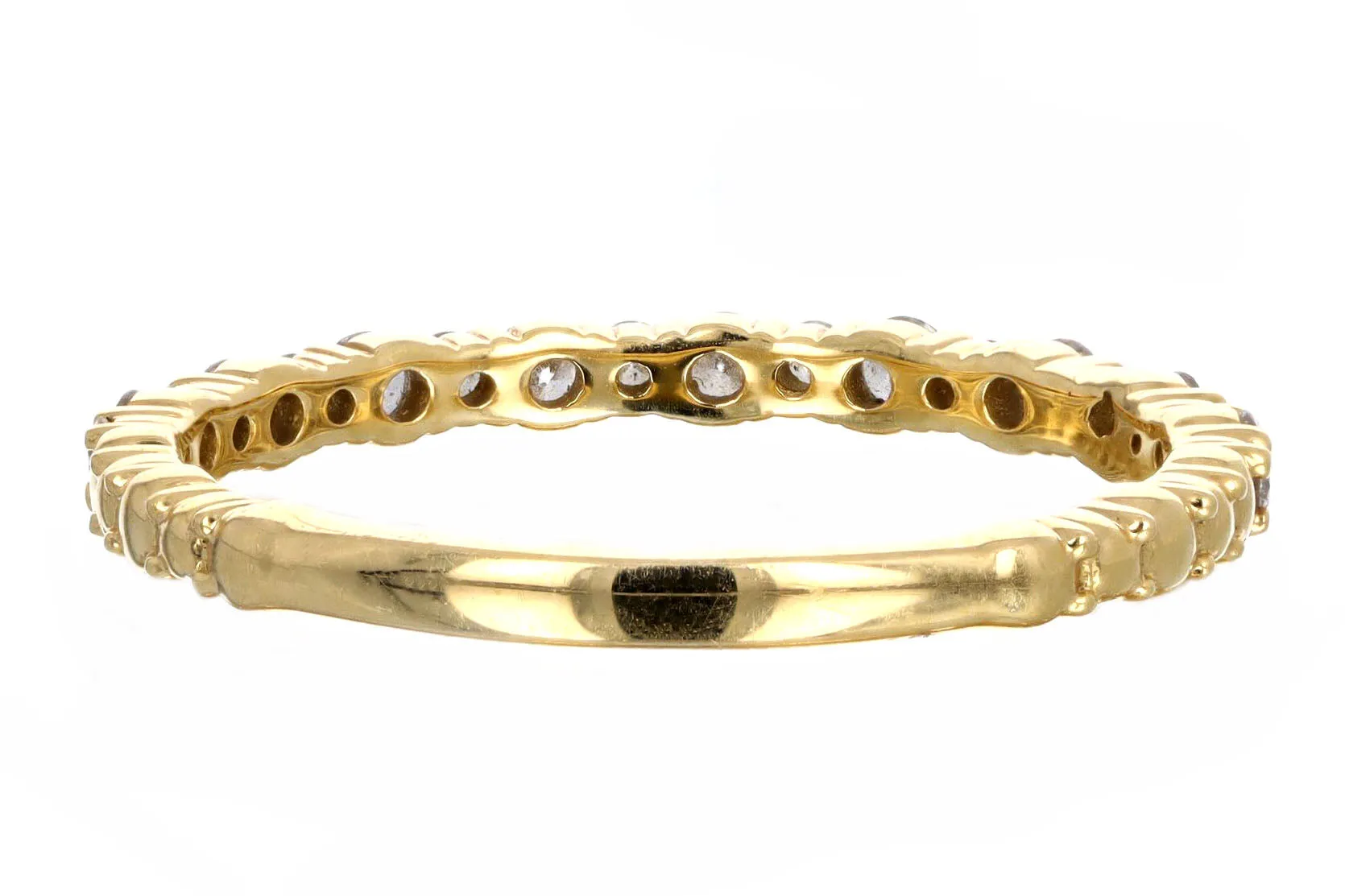 18K Yellow Gold .35 Carat Diamond Eternity Band Size 7