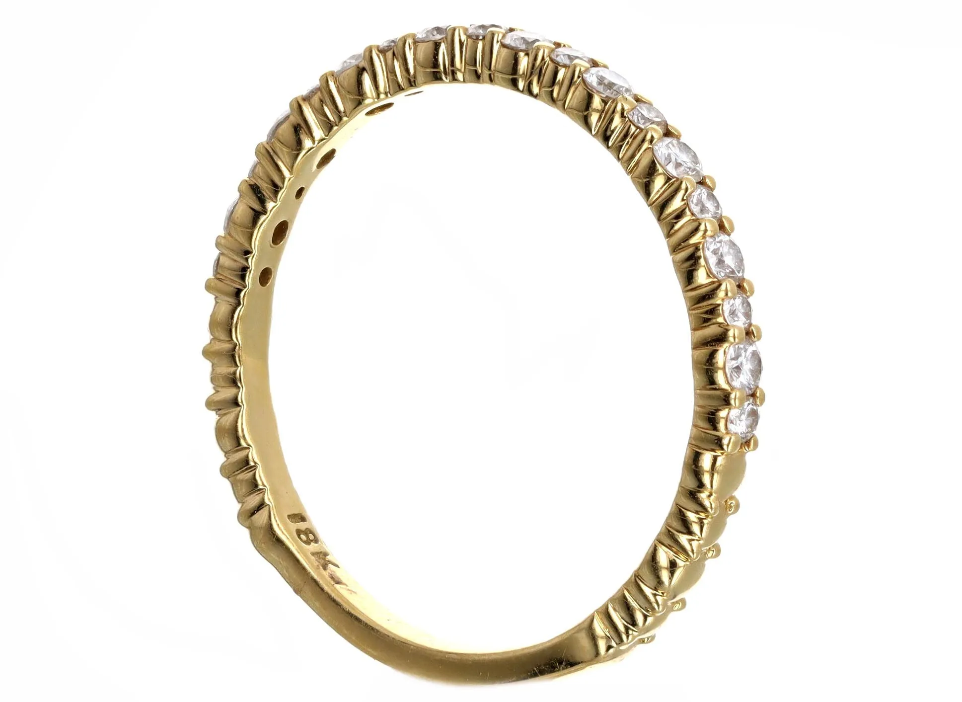 18K Yellow Gold .35 Carat Diamond Eternity Band Size 7