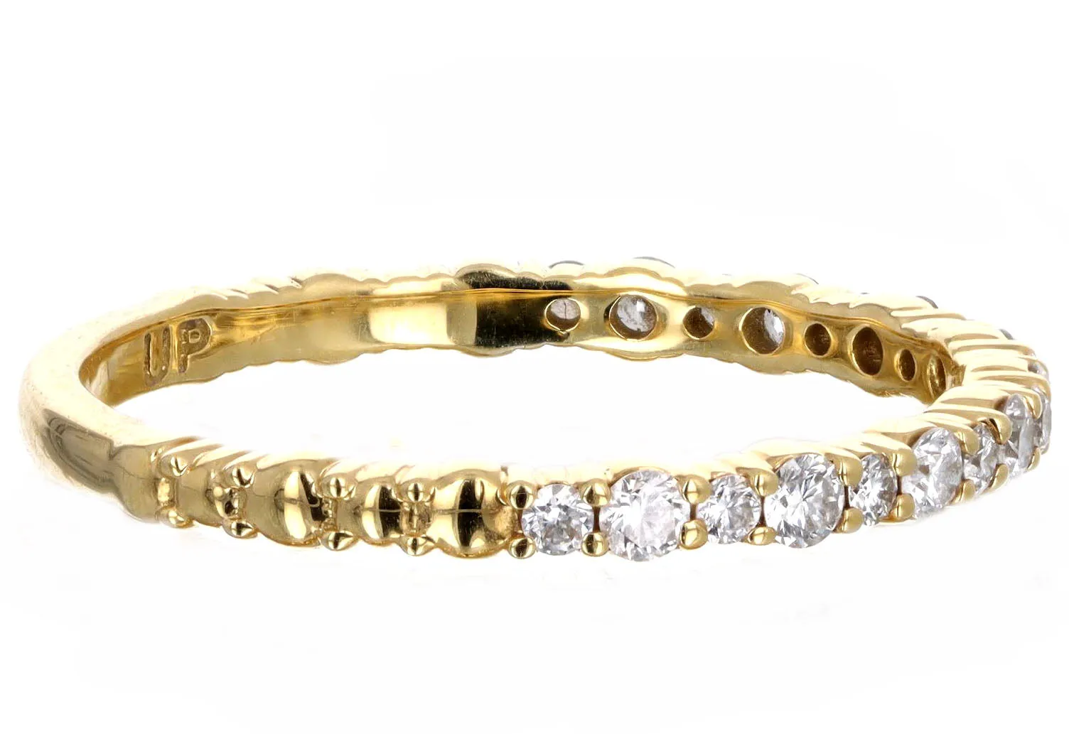 18K Yellow Gold .35 Carat Diamond Eternity Band Size 7