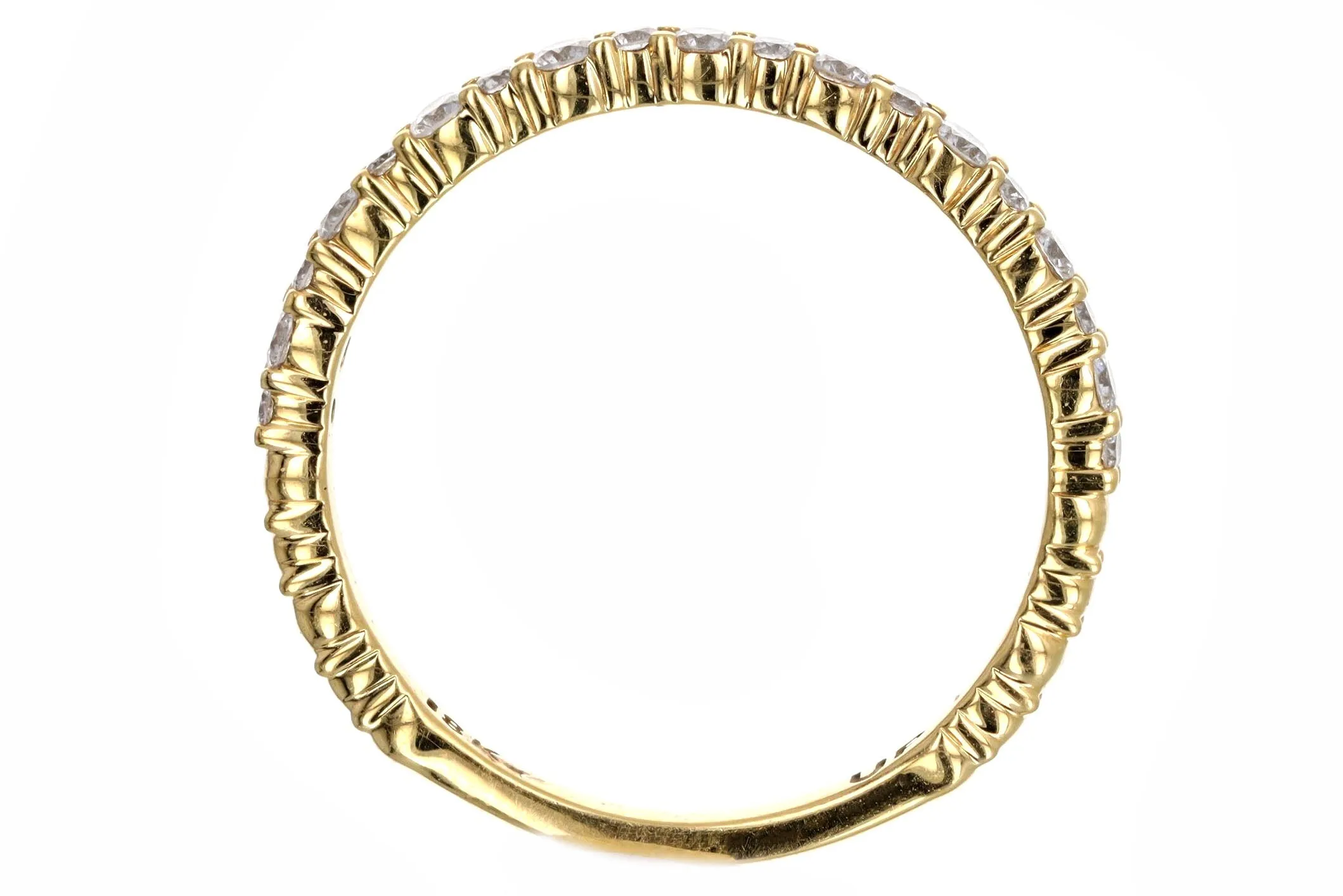 18K Yellow Gold .35 Carat Diamond Eternity Band Size 7