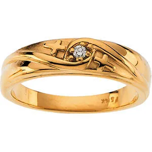 18k Yellow Gold Ladies Band, Size 10