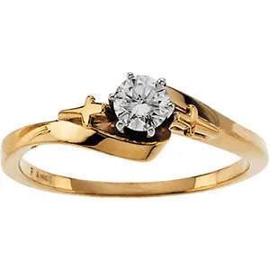 18k Yellow Gold Ladies Band, Size 10