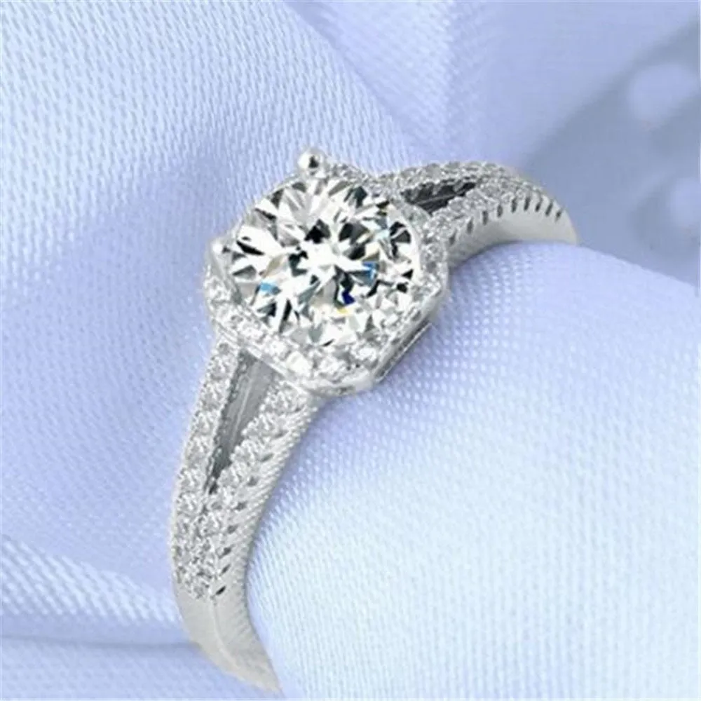 1.9 Carat Zircon Wedding Ring