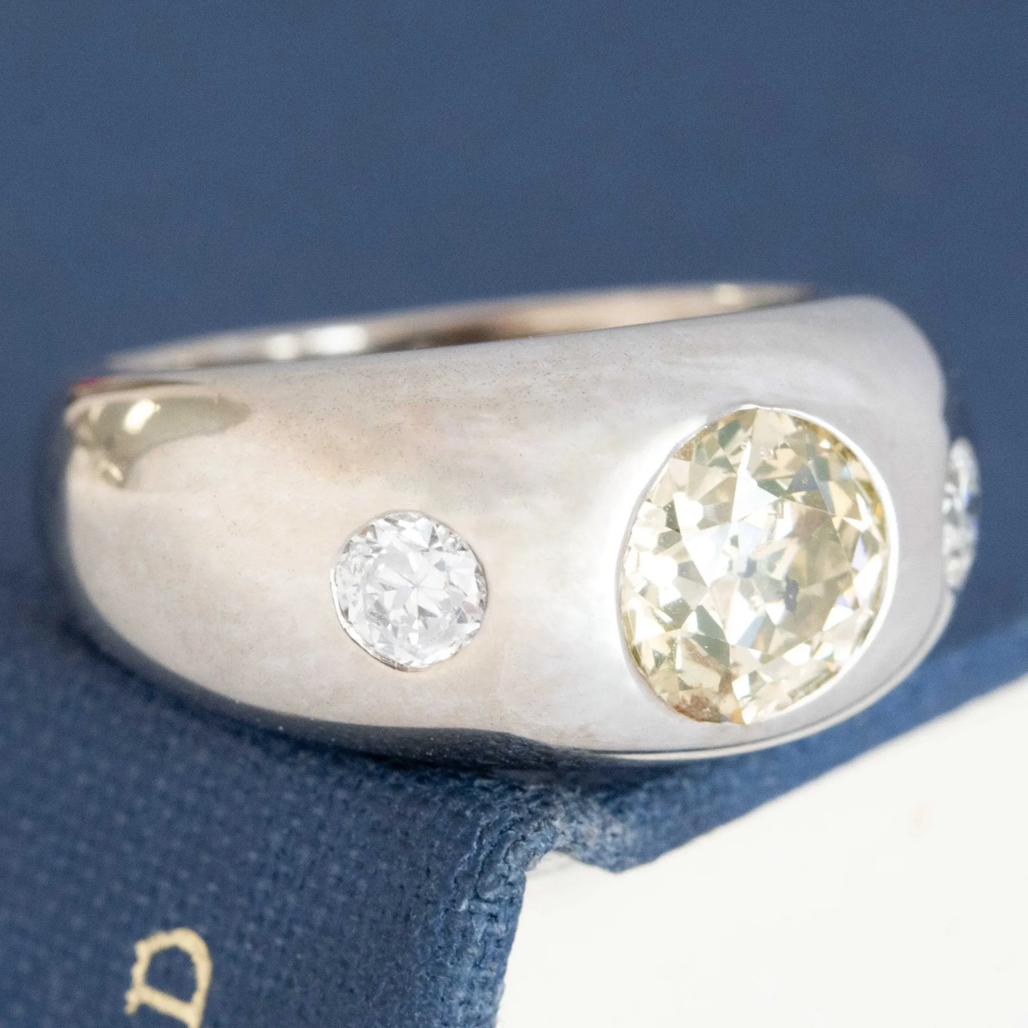 1.90ctw Old European Cut Diamond 3-Stone Ring by Bvlgari