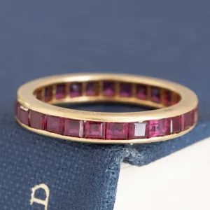 1.90ctw Vintage Ruby Eternity Band, by Oscar Heyman & Brothers