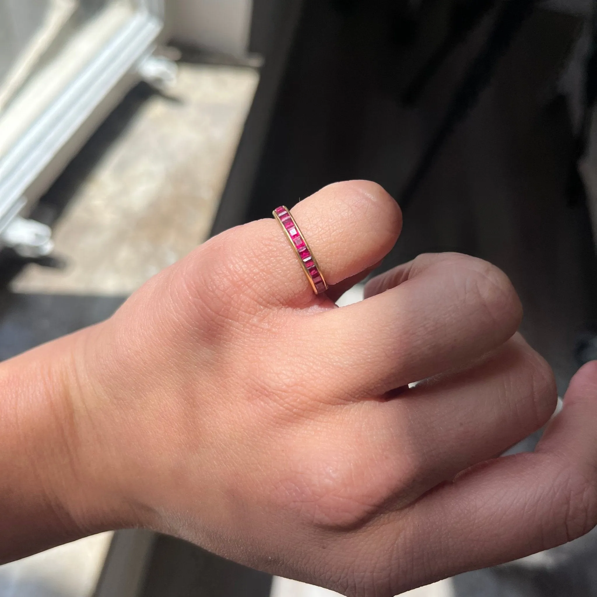 1.90ctw Vintage Ruby Eternity Band, by Oscar Heyman & Brothers