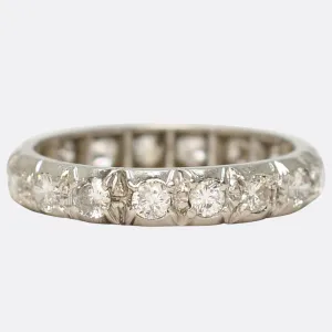 1930's Diamond Platinum Eternity Ring Layaway for Amy