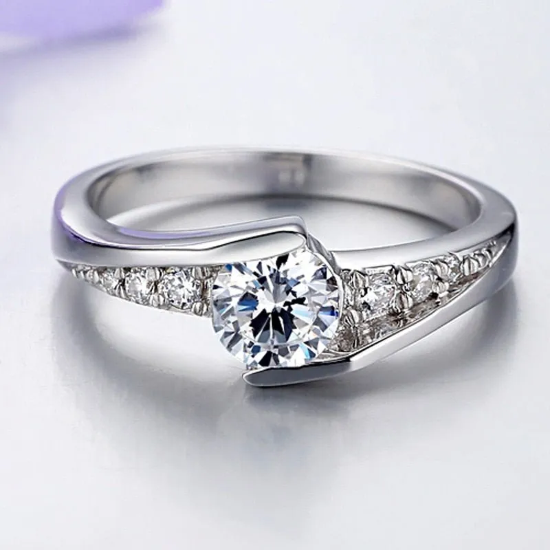 1Ct Diamond Engagement Ring For Women Wedding Fine jewelry
