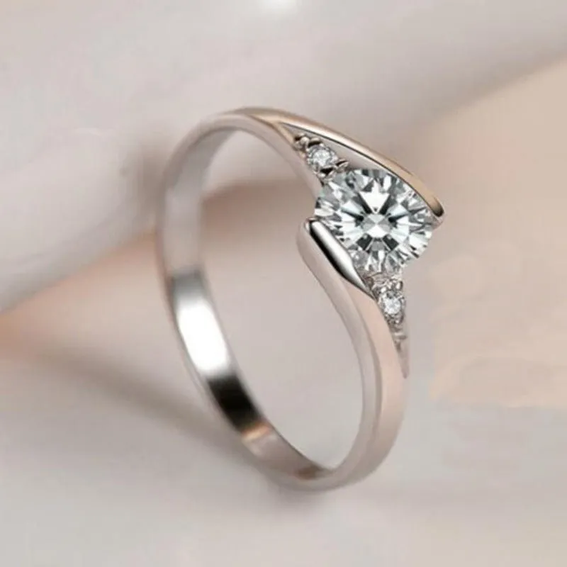 1Ct Diamond Engagement Ring For Women Wedding Fine jewelry