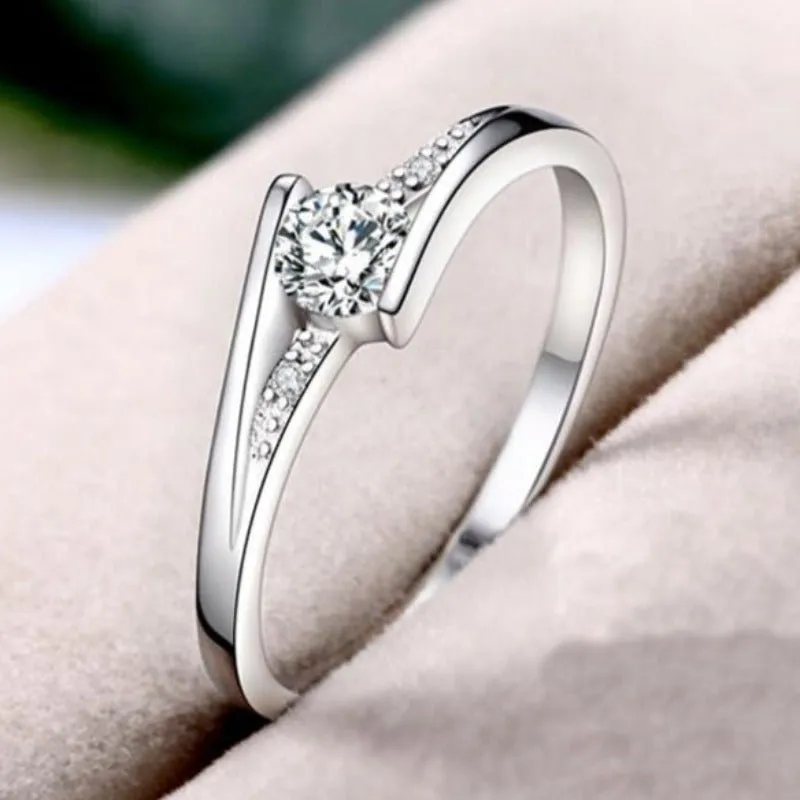 1Ct Diamond Engagement Ring For Women Wedding Fine jewelry