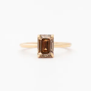 2.22 ct Emerald-Cut Champagne Diamond Bea Solitaire