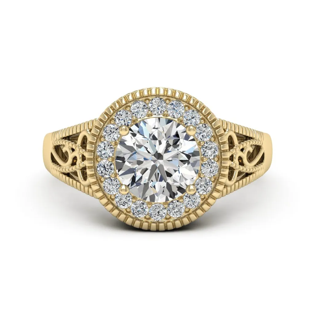 2.27 d.e.w. cts Jocelyn Moissanite Ring