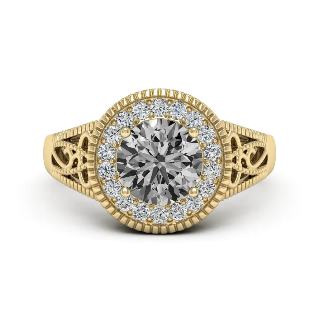 2.27 d.e.w. cts Jocelyn Moissanite Ring
