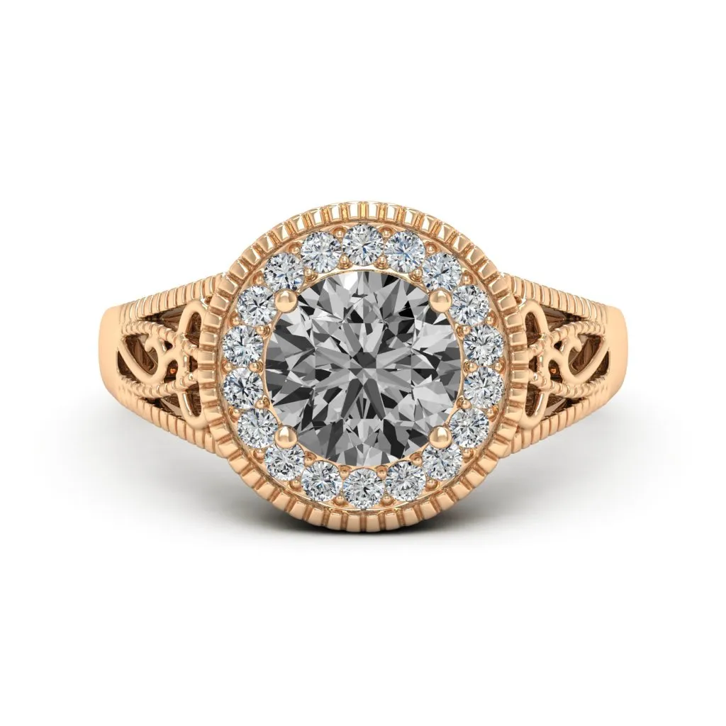 2.27 d.e.w. cts Jocelyn Moissanite Ring
