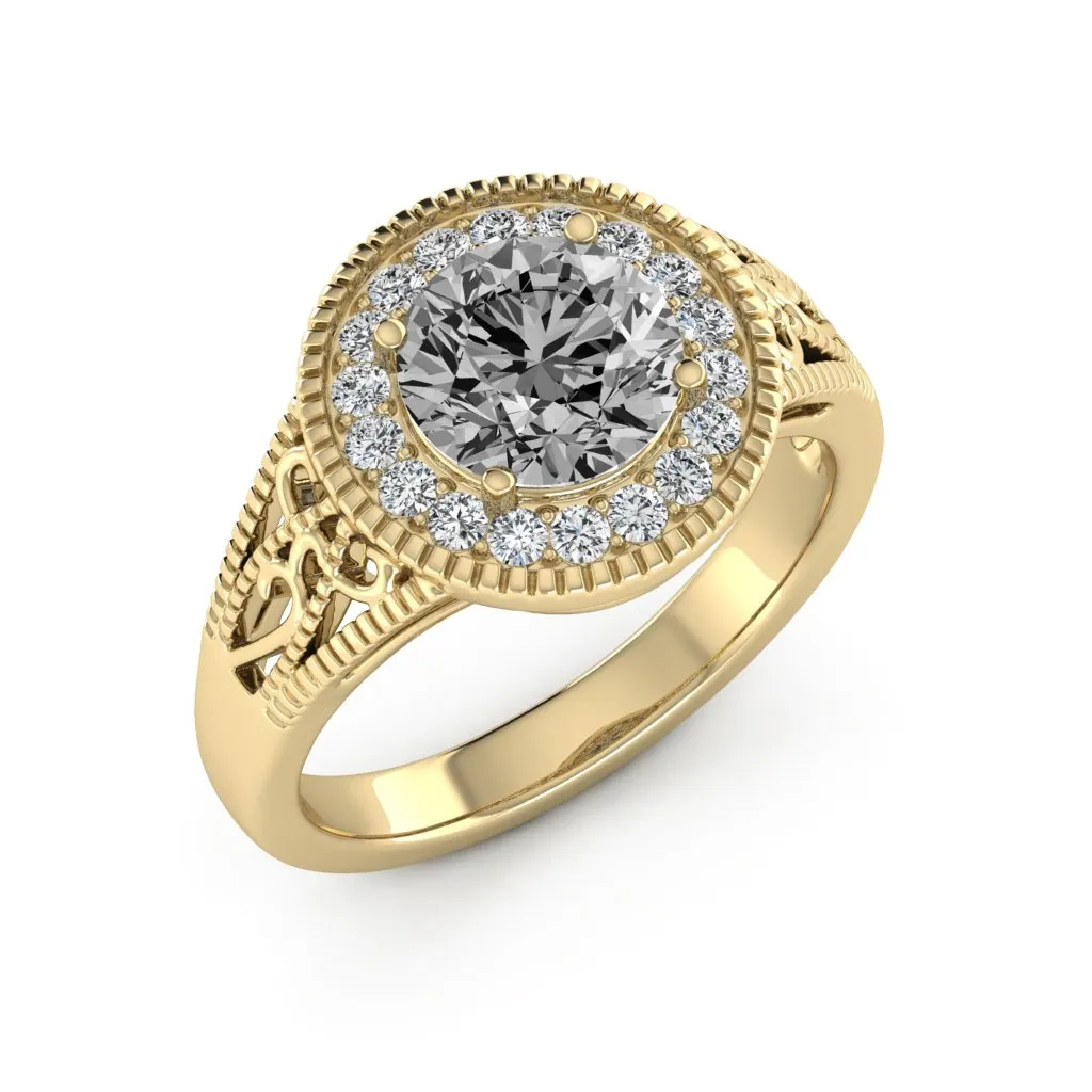 2.27 d.e.w. cts Jocelyn Moissanite Ring