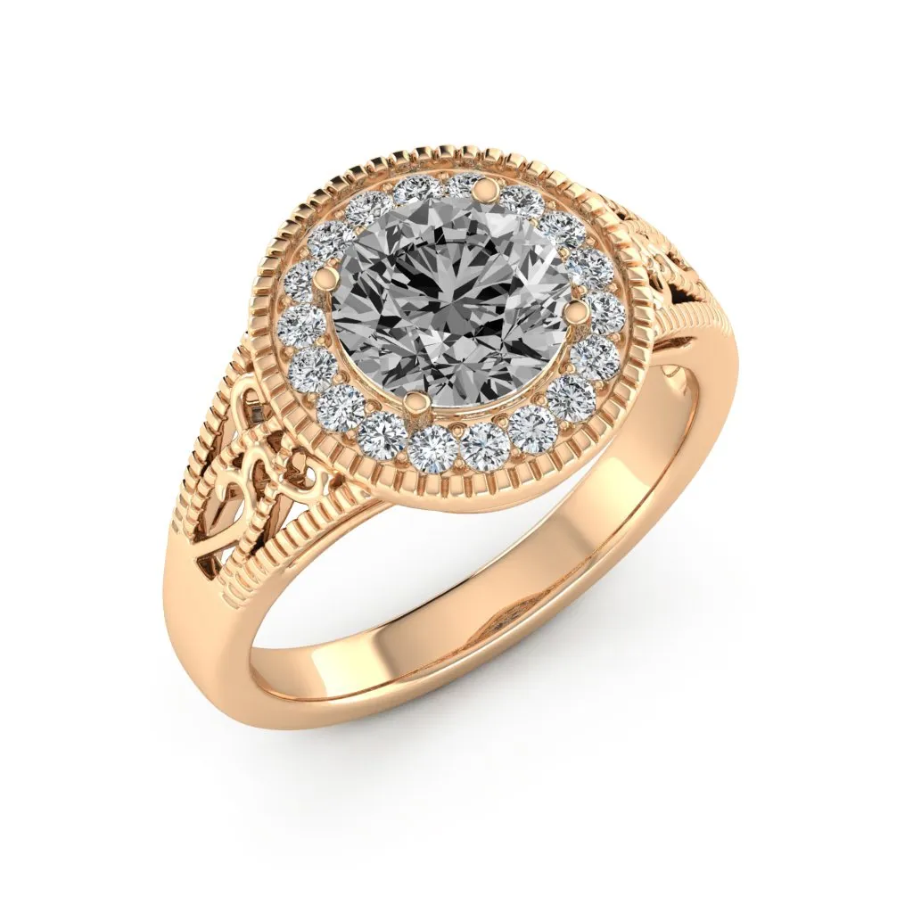 2.27 d.e.w. cts Jocelyn Moissanite Ring
