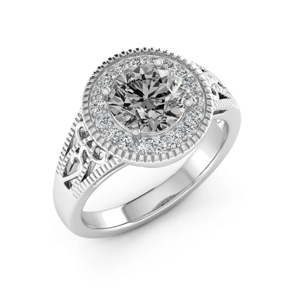 2.27 d.e.w. cts Jocelyn Moissanite Ring