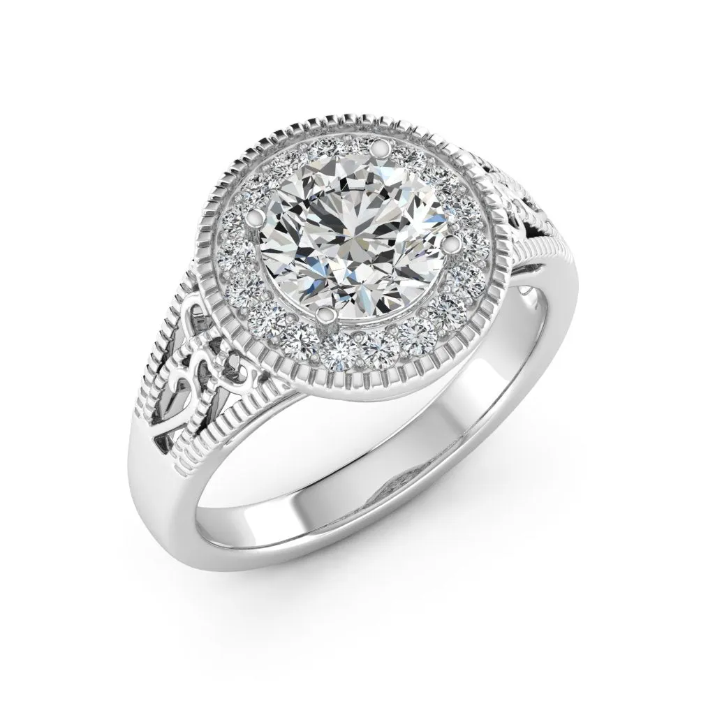 2.27 d.e.w. cts Jocelyn Moissanite Ring