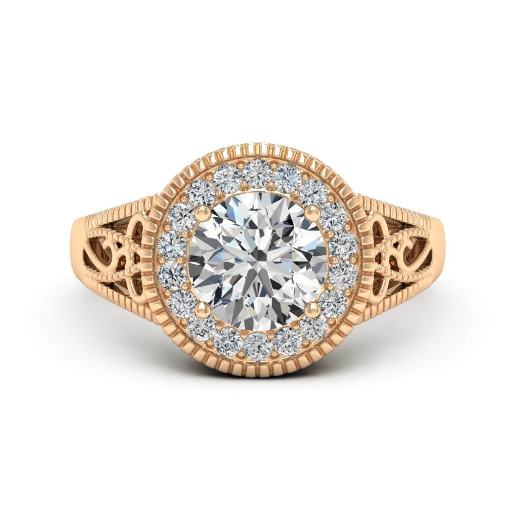 2.27 d.e.w. cts Jocelyn Moissanite Ring