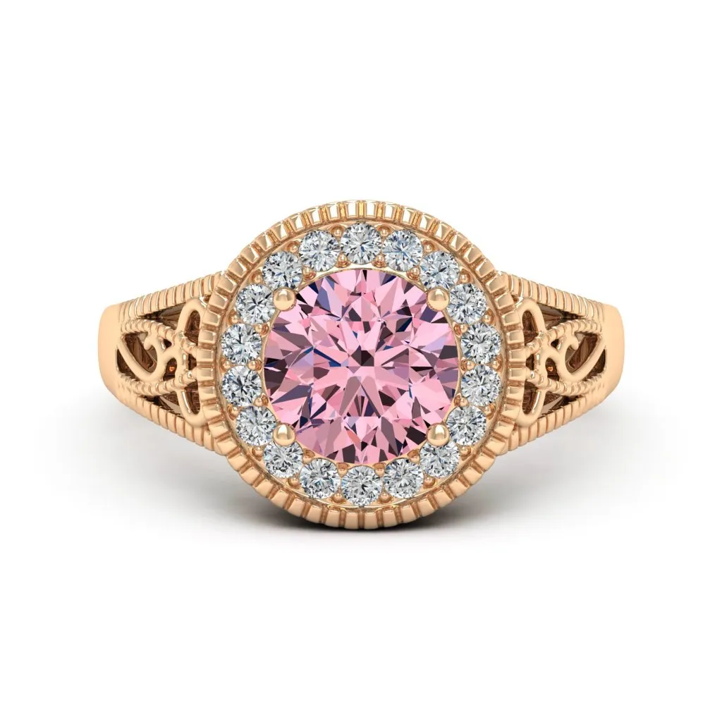 2.27 d.e.w. cts Jocelyn Moissanite Ring