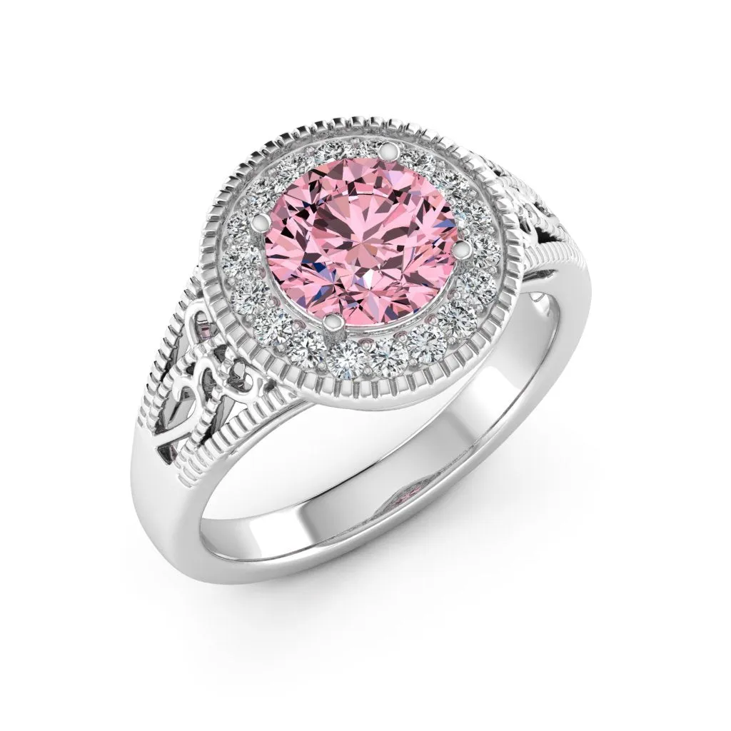 2.27 d.e.w. cts Jocelyn Moissanite Ring