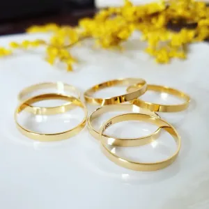 2.5mm Flat Stacking Ring - Gold or Rose Gold