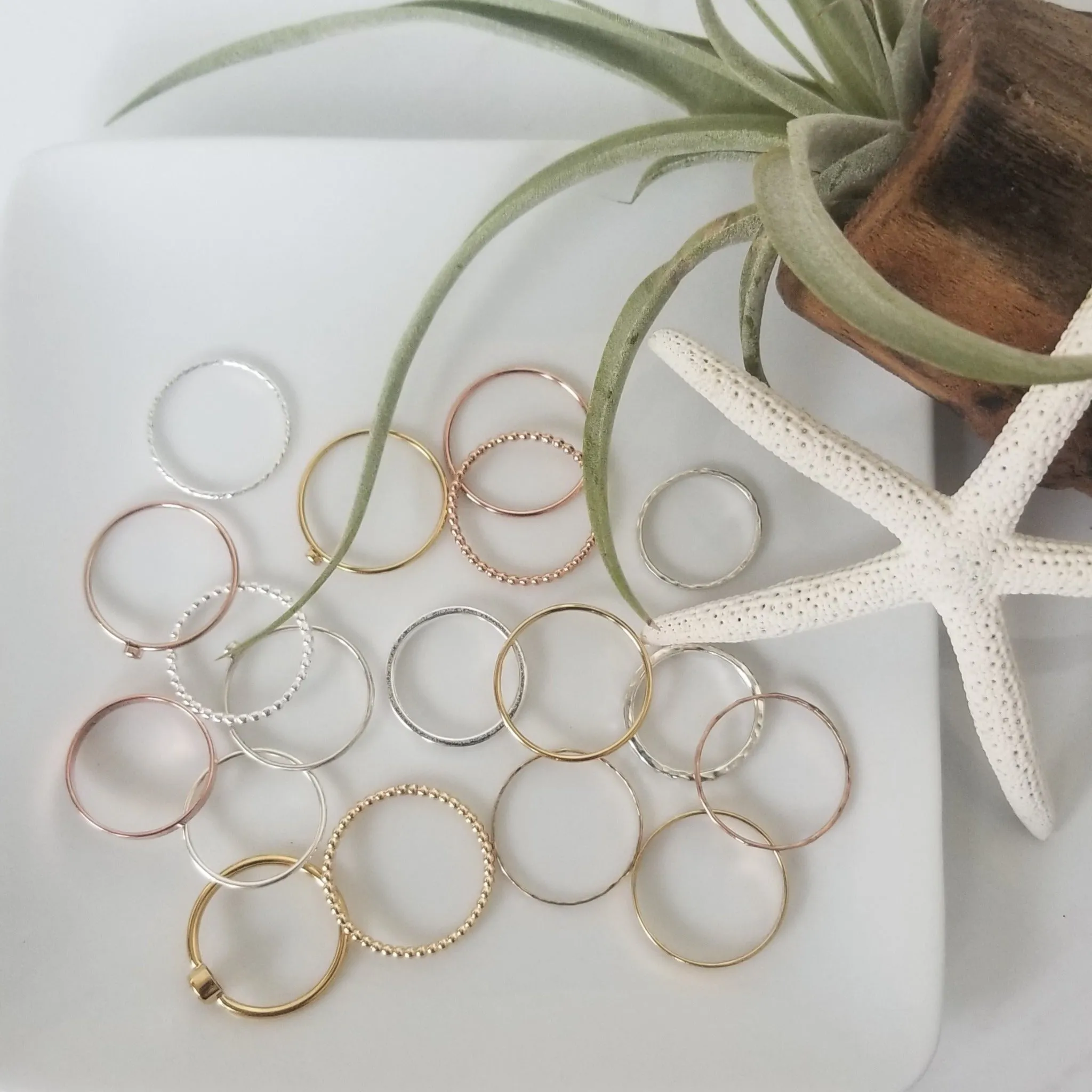 2.5mm Flat Stacking Ring - Gold or Rose Gold