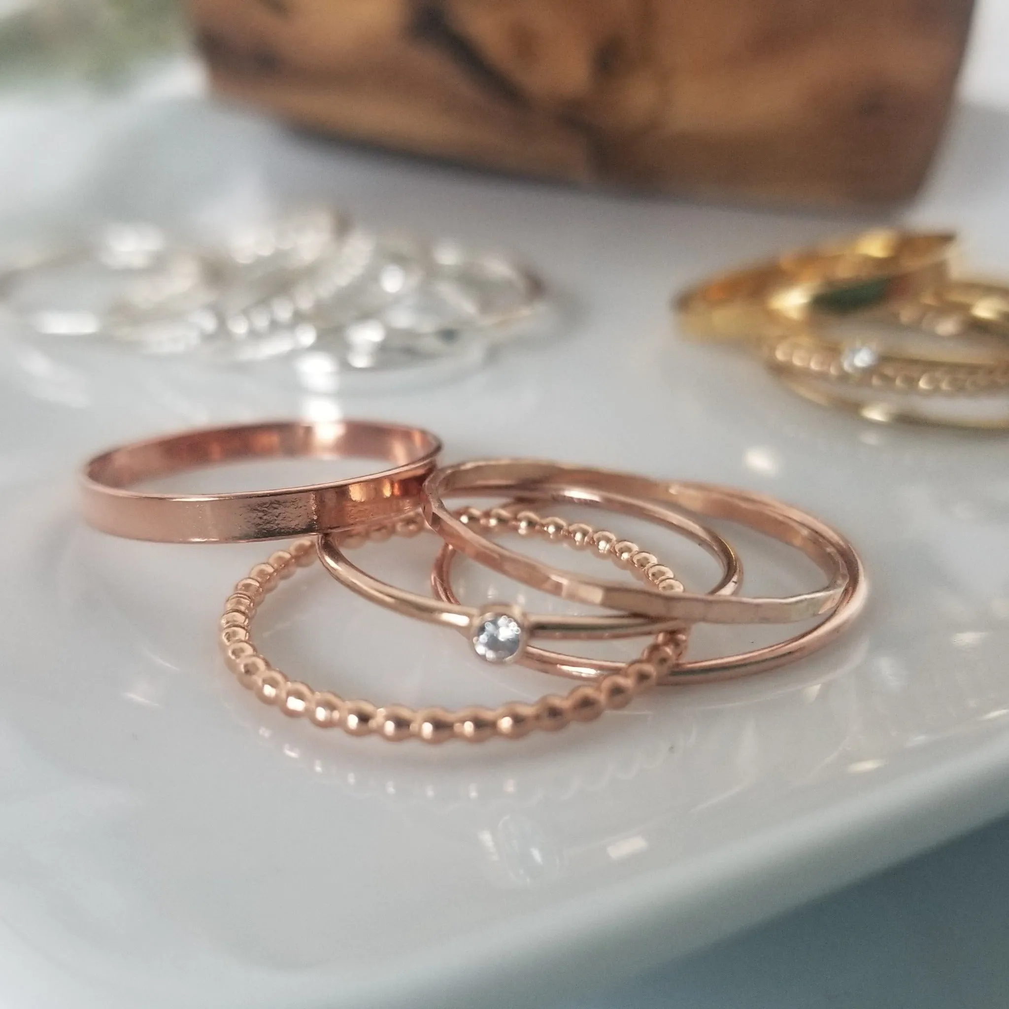 2.5mm Flat Stacking Ring - Gold or Rose Gold