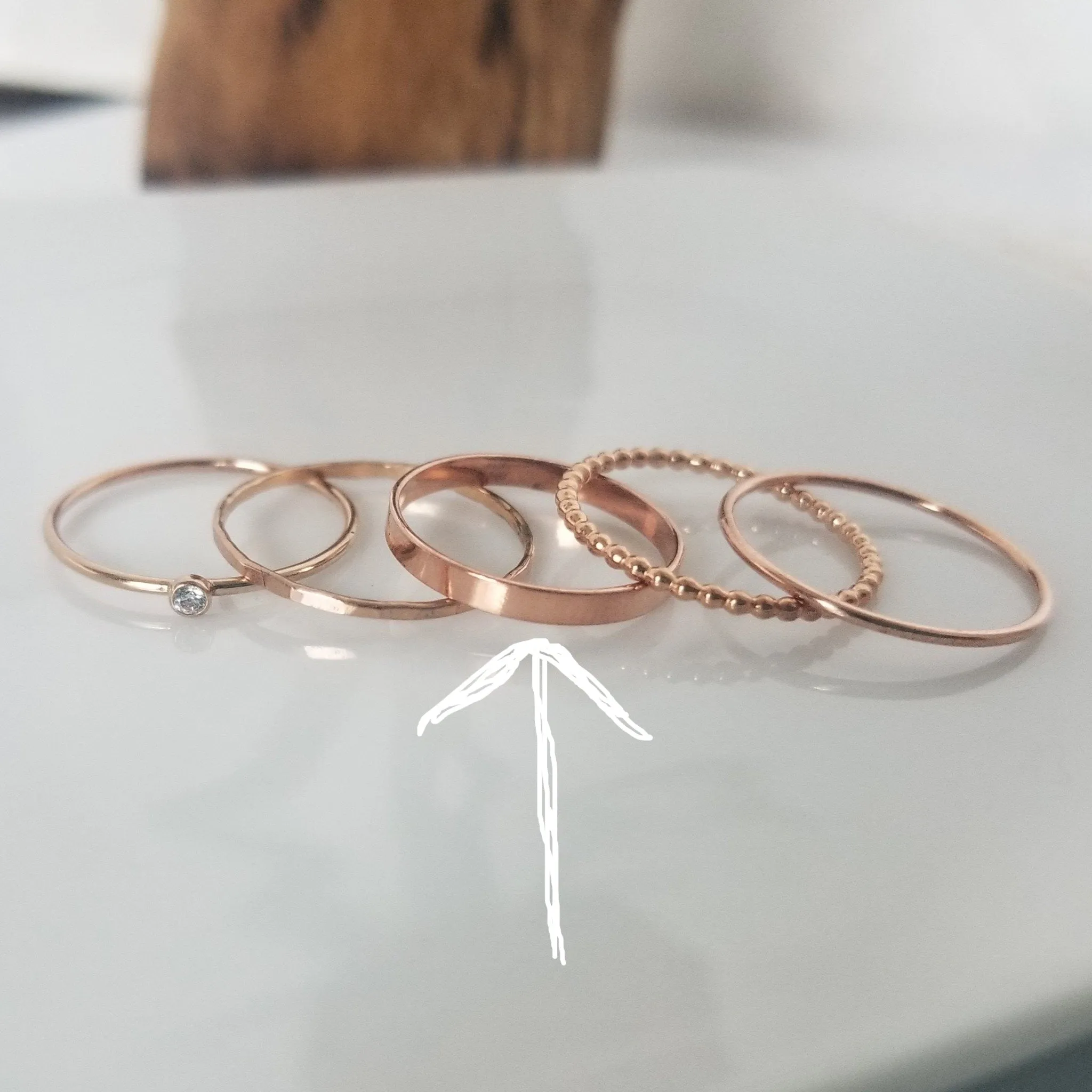 2.5mm Flat Stacking Ring - Gold or Rose Gold