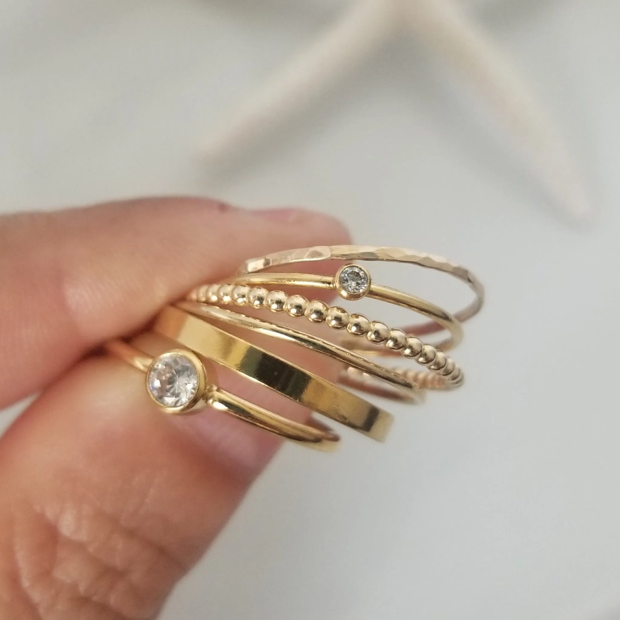 2.5mm Flat Stacking Ring - Gold or Rose Gold