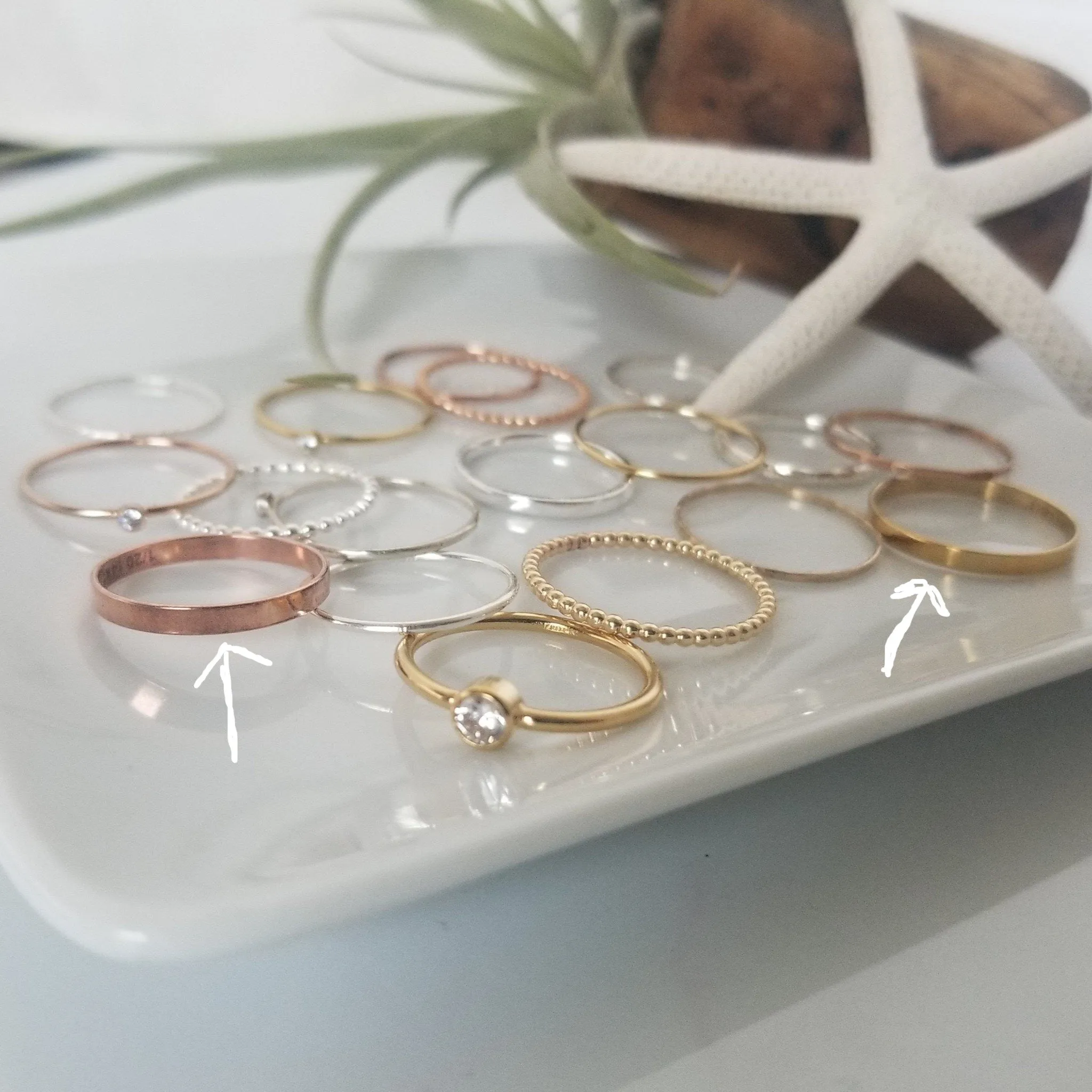 2.5mm Flat Stacking Ring - Gold or Rose Gold