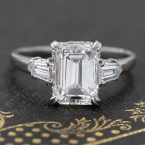 2.63ct Emerald Cut Diamond Solitaire, GIA F VS2