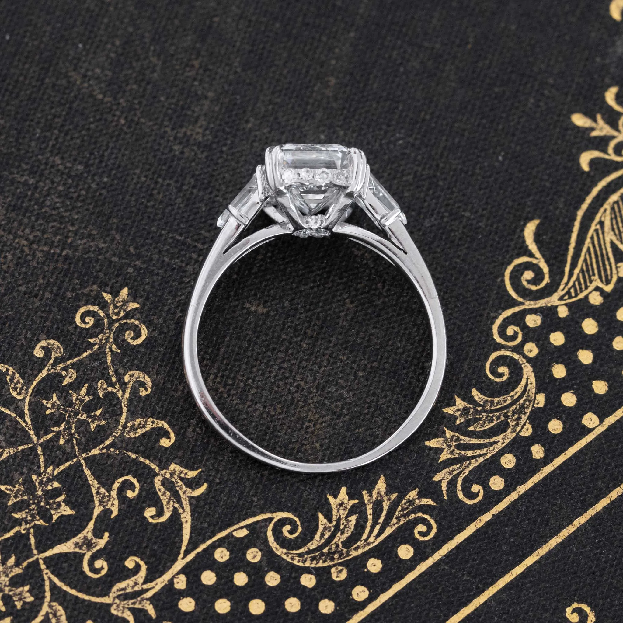 2.63ct Emerald Cut Diamond Solitaire, GIA F VS2