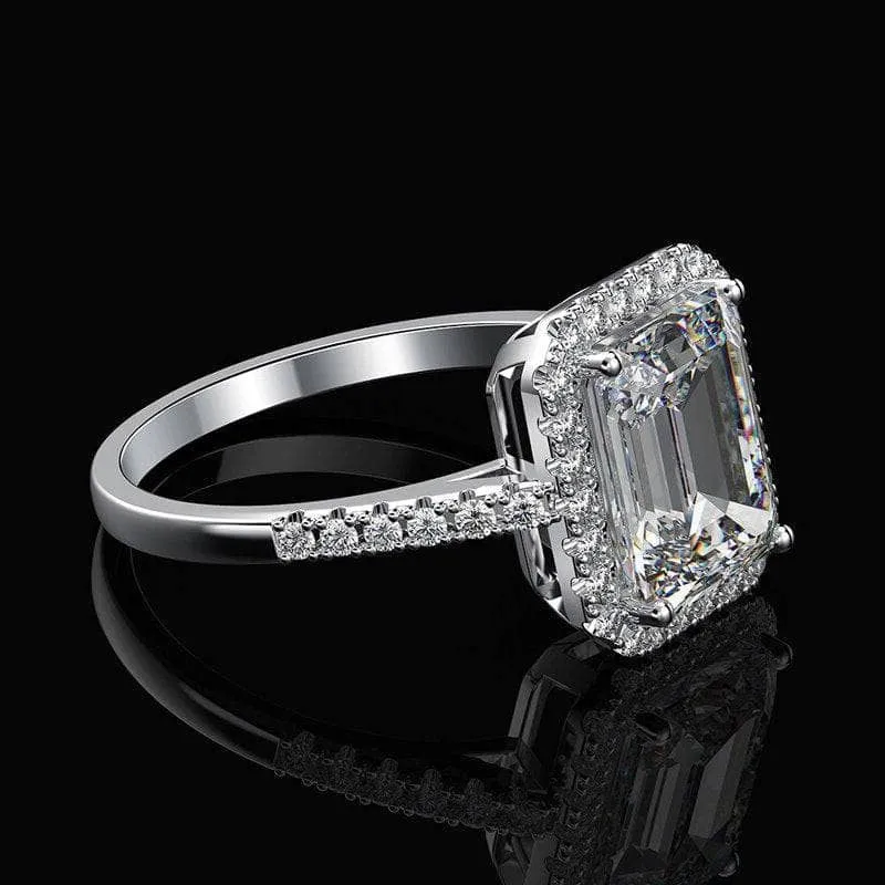 2ct Emerald Cut Excellent Diamond Engagement Ring