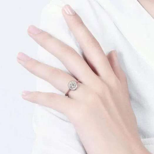 2ct Flower Diamond Engagement Ring