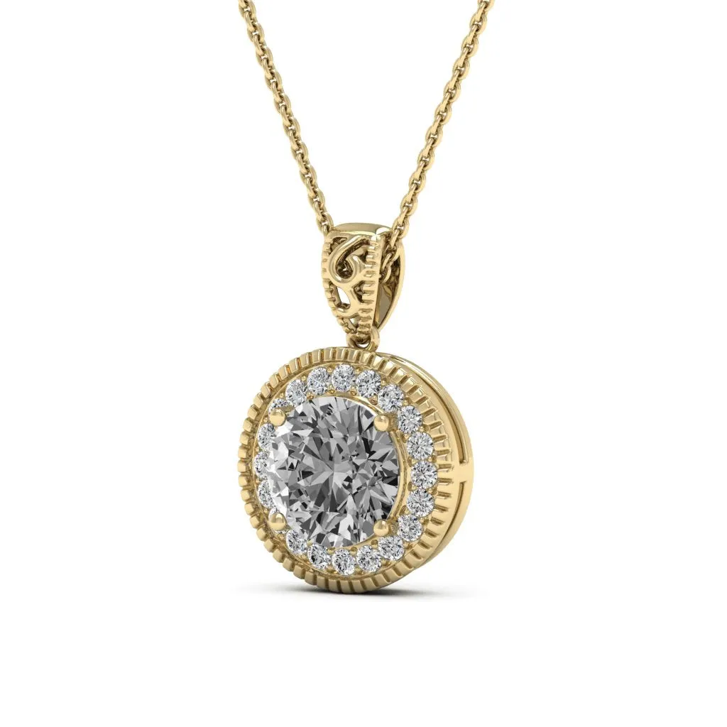 3.05 d.e.w cts Jocelyn Moissanite Necklace