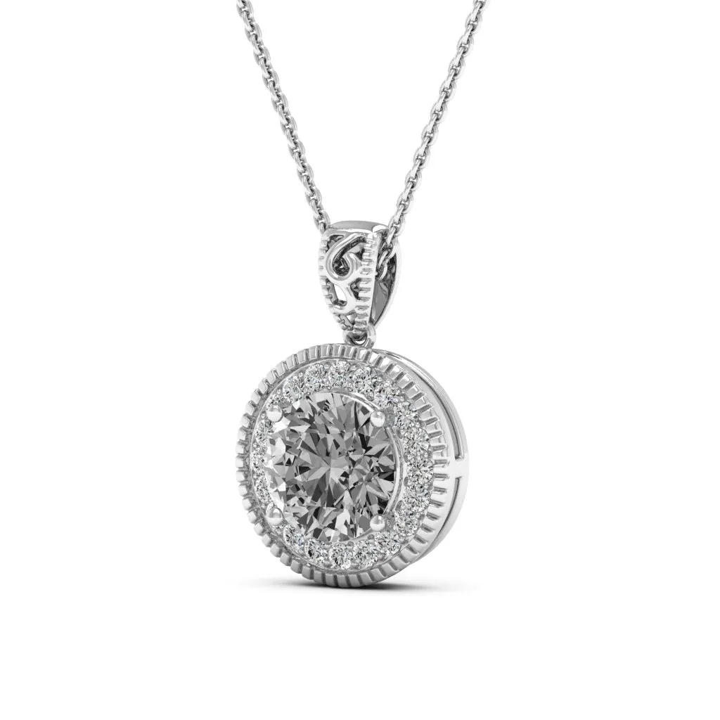 3.05 d.e.w cts Jocelyn Moissanite Necklace