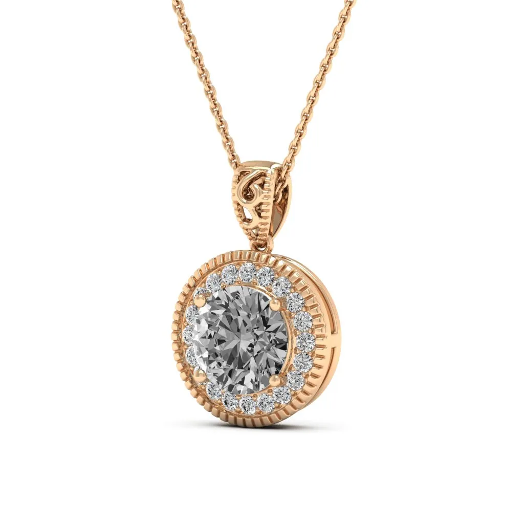 3.05 d.e.w cts Jocelyn Moissanite Necklace