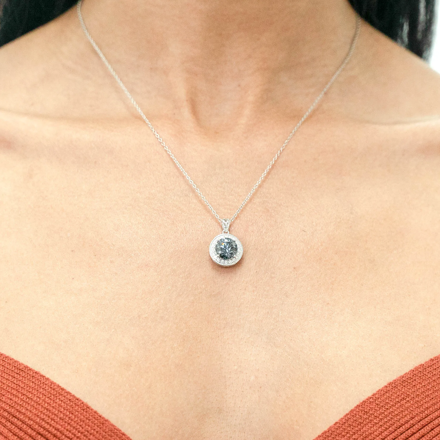 3.05 d.e.w cts Jocelyn Moissanite Necklace