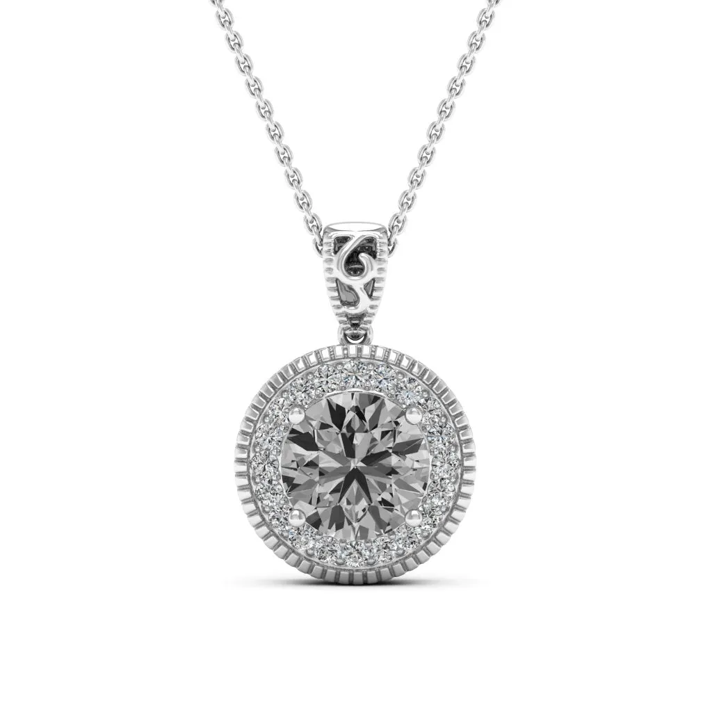 3.05 d.e.w cts Jocelyn Moissanite Necklace