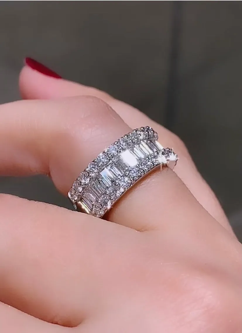 3.12CT T.W. Diamond and Baguette Ring