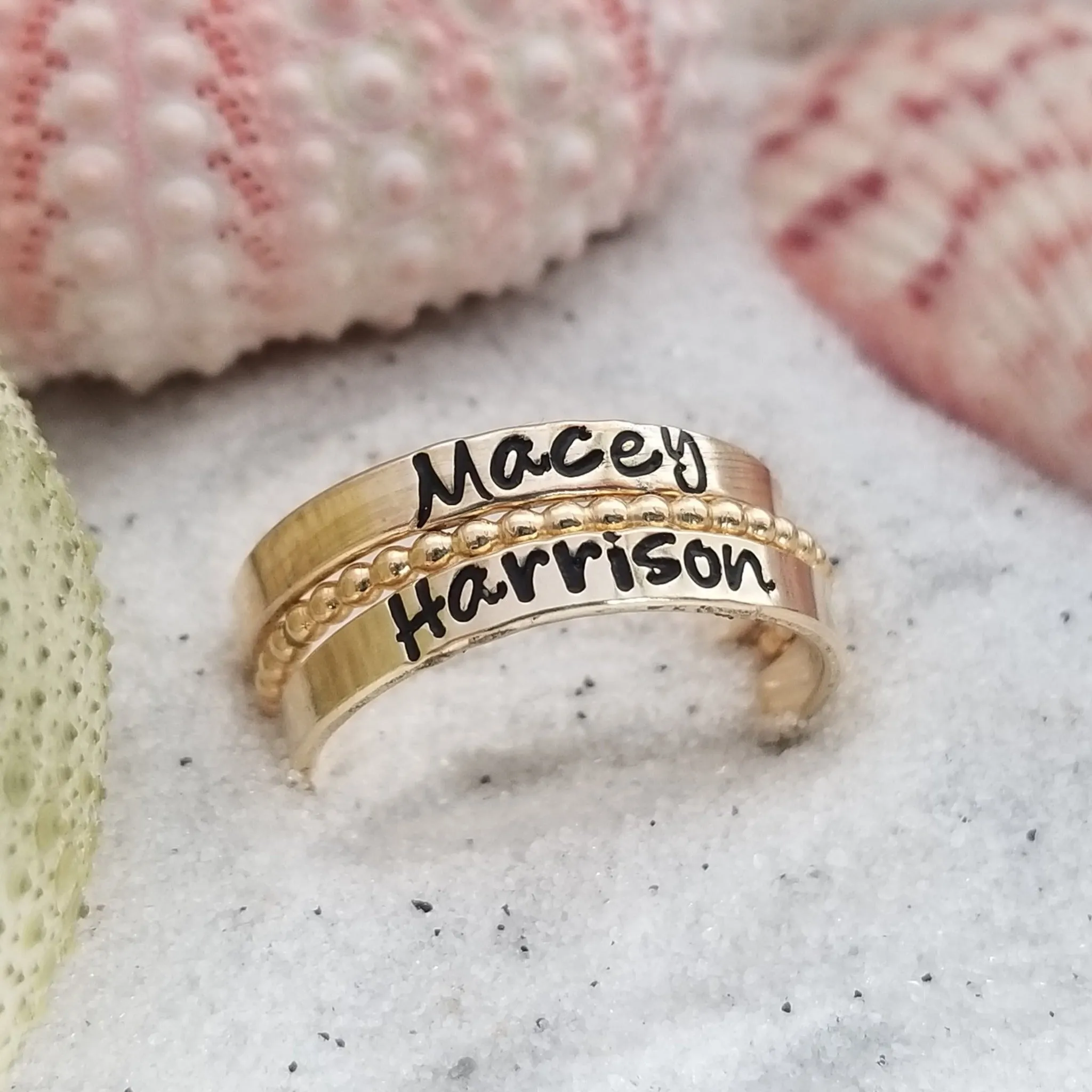 3mm Gold Name Ring - 14kt Gold Filled